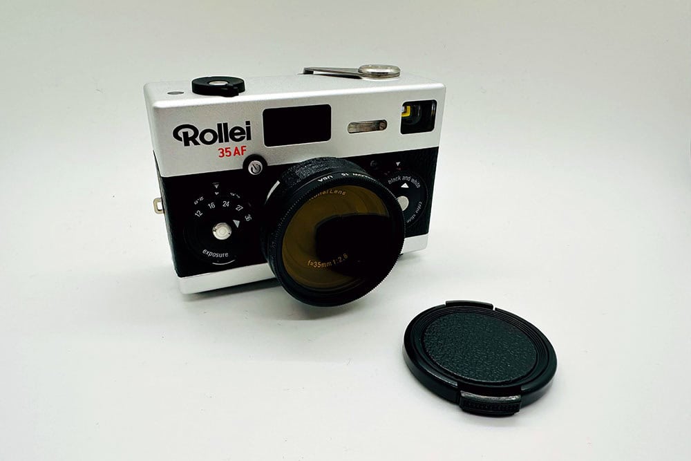 Rollei 35 AF mit Filter-Adapter