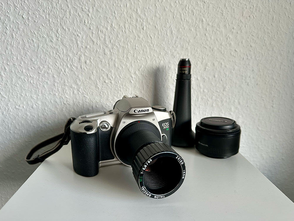 Canon EOS 500N mit verschiedenen Objektiven